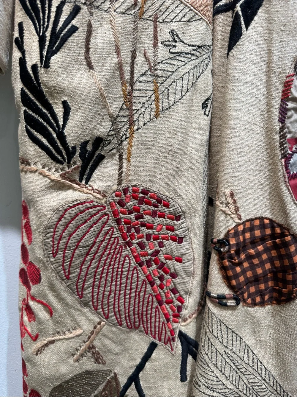 Unique Dries Van Noten Embroidered Beige Kimono Coat - Picture 13 of 15